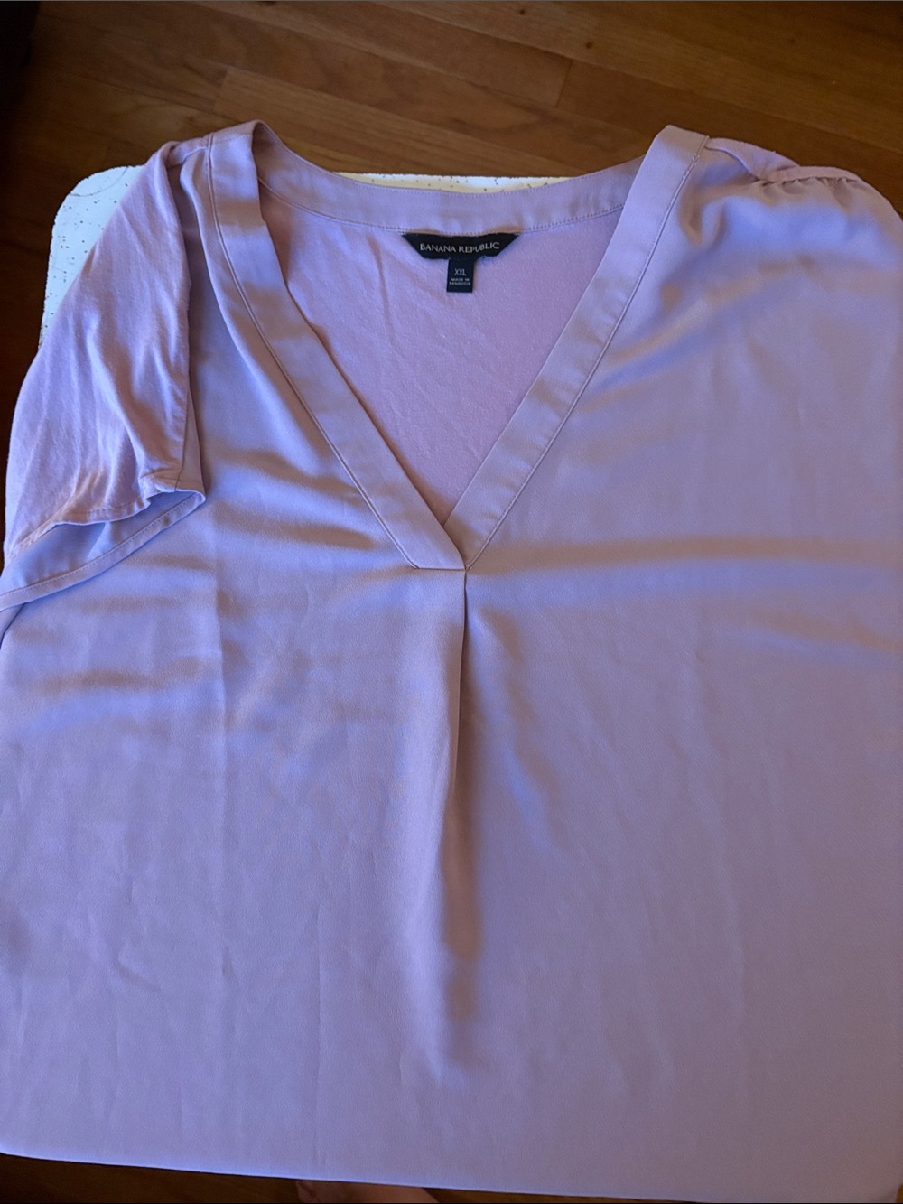 Banana Republic Soft Lavender V-Neck Blouse